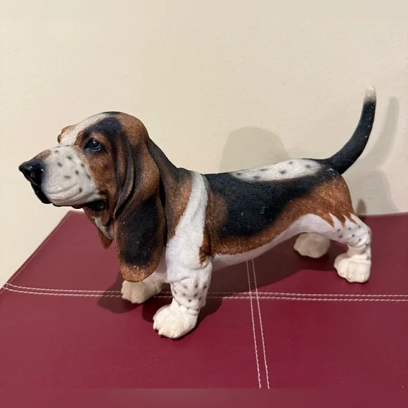 Basset Hound Figurine Standing Resin 7.5” tall - Picture 1 of 12